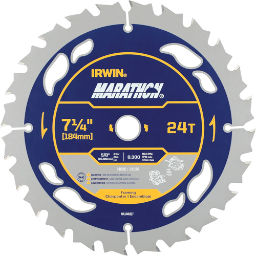 Lame de scie circulaire Marathon, 7-1/4", 24 dents Nuna Depot Inc.