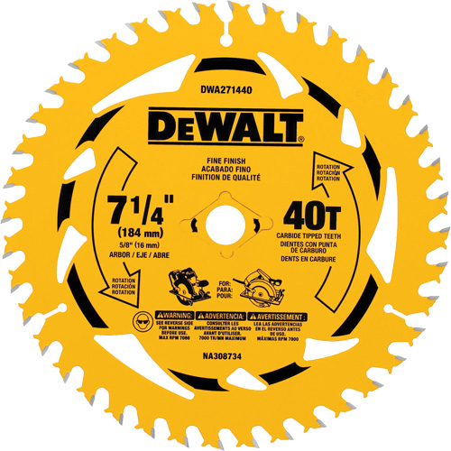 Lame de scie circulaire, 7-1/4", 40 dents, Pour Bois Nuna Depot Inc.