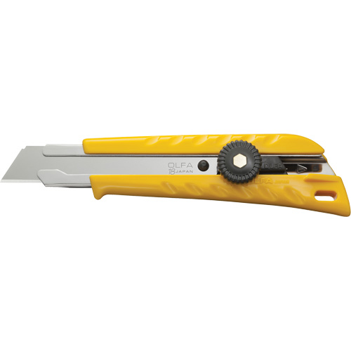 Ratchet Lock Utility Knife with Solid Blade, 18 mm, Stainless Steel Blade Nuna Depot Inc.