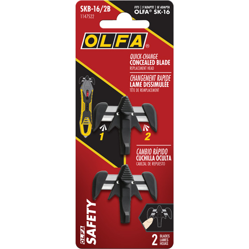 Quick-Change Concealed Blade Replacement Heads, Single Style Nuna Depot Inc.