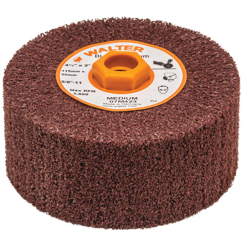 Tambour de conditionnement de surface Blendex, 4-1/2" dia. x 2" la, 5/8"-11 Arbre, Grain Moyen Nuna Depot Inc.