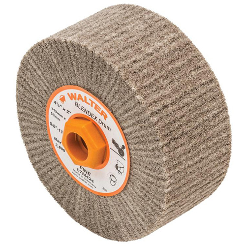 Tambour de conditionnement de surface Blendex, 4-1/2" dia. x 2" la, 5/8"-11 Arbre, Grain Fin Nuna Depot Inc.