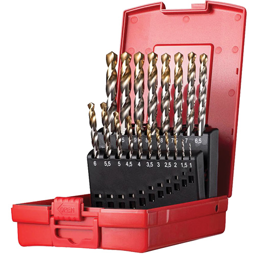 Jobber Length Drill Set, 19 Pieces, High Speed Steel Nuna Depot Inc.