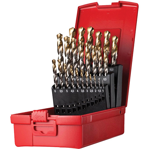 Jobber Length Drill Bit Set, 25 Pieces, High Speed Steel Nuna Depot Inc.