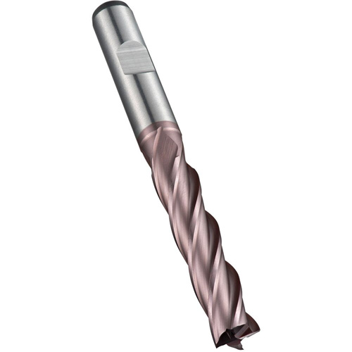 Fraise &agrave; embout droit, 5 mm dia., 68 mm lo, 4 cannelures, 6 mm tige, Acier rapide au cobalt Nuna Depot Inc.
