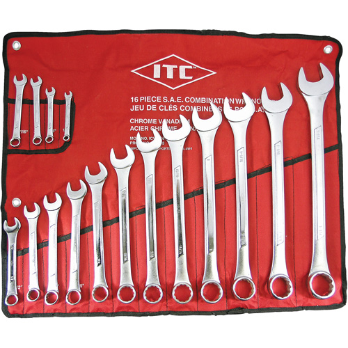 ICW-16 Professional Raised Panel Wrench Set, Combination, 16 Pieces, Imperial Nuna Depot Inc.