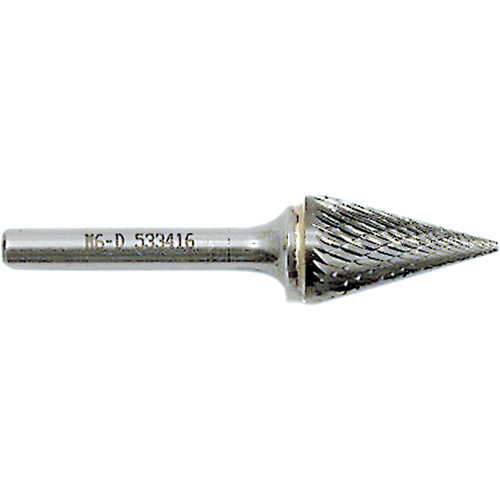 Fraise conique pointue, 1/2" dia., 1/4" Tige, 7/8" Prof. de la coupe Nuna Depot Inc.