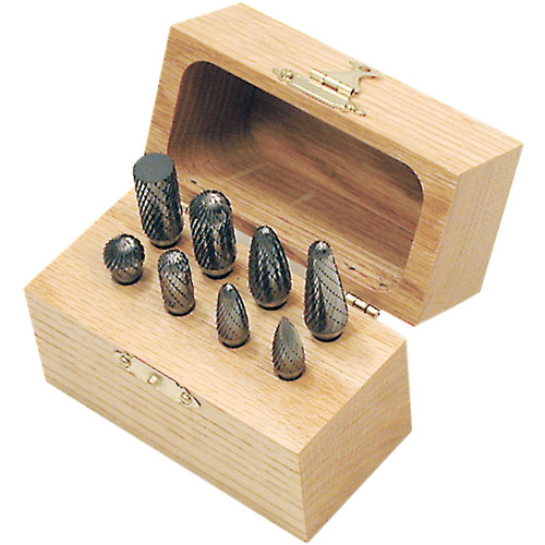 Jeu de fraises au carbure CBK-8 dans un coffret en bois, 8 morcea Nuna Depot Inc.
