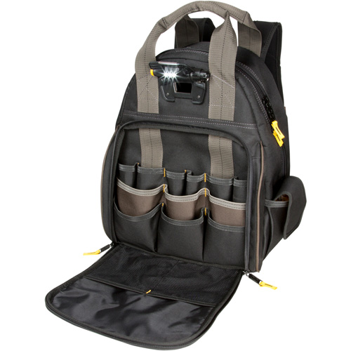 Sacs &agrave; dos pour outils Techgear &agrave; 53 pochettes, 16" lo x 13-1/4" la, Noir, Polyester Nuna Depot Inc.