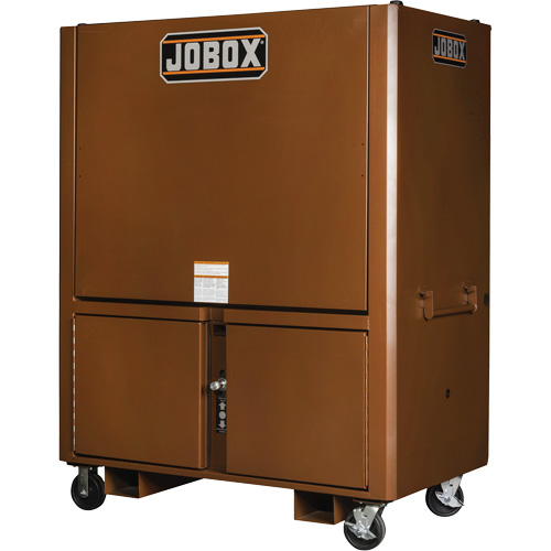 Coffre de chantier et surface de travail sur le terrain, 33" la x 63" p x 80" h, Acier, Rouge Nuna Depot Inc.