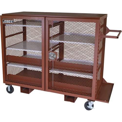 Armoire mobile en treillis, Acier, 49 pi³, Rouge Nuna Depot Inc.