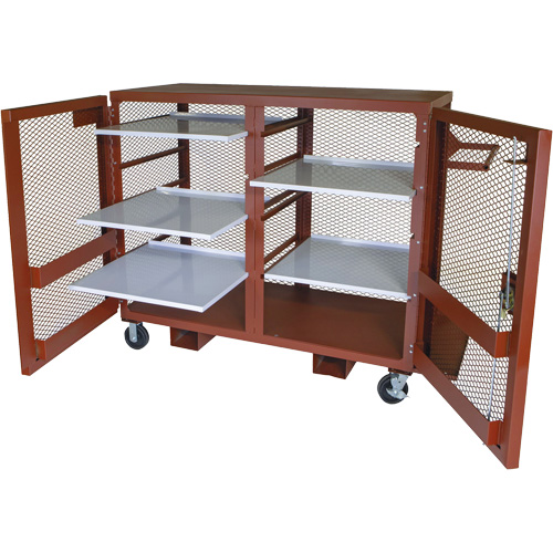 Armoire mobile en treillis, Acier, 49 pi³, Rouge Nuna Depot Inc.