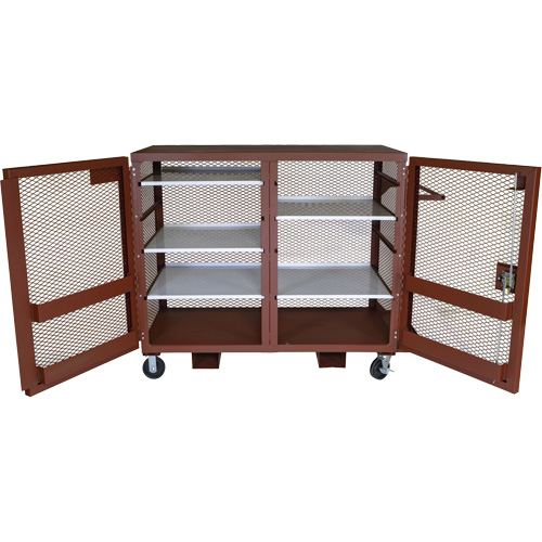 Armoire mobile en treillis, Acier, 49 pi³, Rouge Nuna Depot Inc.