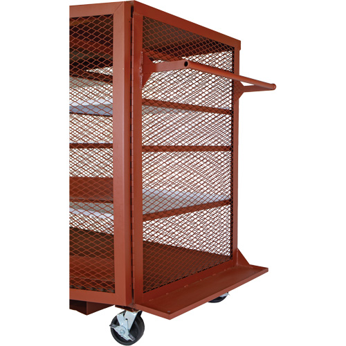 Armoire mobile en treillis, Acier, 37 pi³, Rouge Nuna Depot Inc.