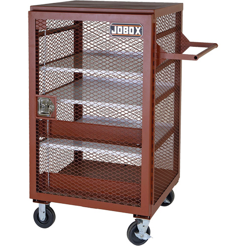 Armoire mobile en treillis, Acier, 22 pi³, Rouge Nuna Depot Inc.