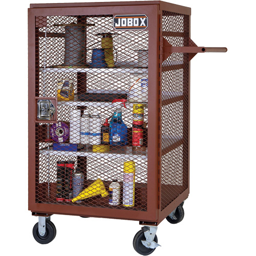 Armoire mobile en treillis, Acier, 22 pi³, Rouge Nuna Depot Inc.