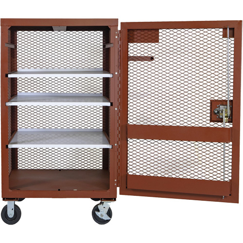 Armoire mobile en treillis, Acier, 22 pi³, Rouge Nuna Depot Inc.