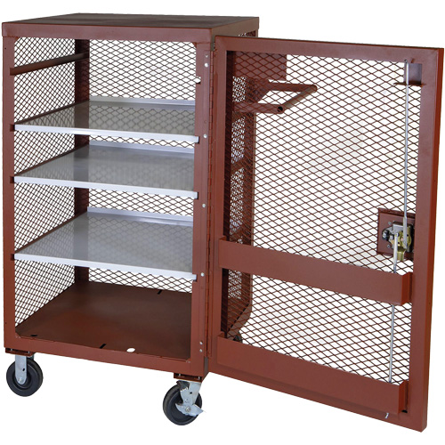 Armoire mobile en treillis, Acier, 22 pi³, Rouge Nuna Depot Inc.
