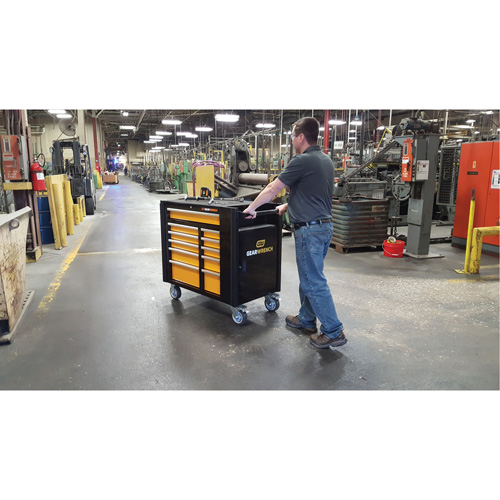 Chariot &agrave; outils &eacute;lectrique, 11 tiroirs, 42-1/2" la x 24-7/16" p x 41" h, Noir/Orange Nuna Depot Inc.