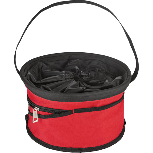 Sac range-tout style parachute, 11-4/5" lo x 11-4/5" la x 11" h, Nylon, Noir/Rouge Nuna Depot Inc.