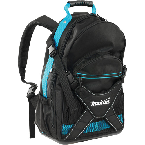 Jobsite Backpack, 9-1/2" L x 15" W, Black/Blue, Polyester Nuna Depot Inc.