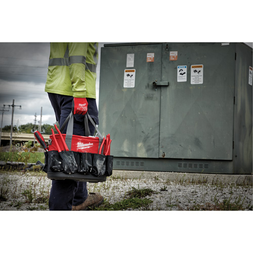 Utility Oval Bag, Ballistic Nylon, 24 Pockets, Black/Red Nuna Depot Inc.