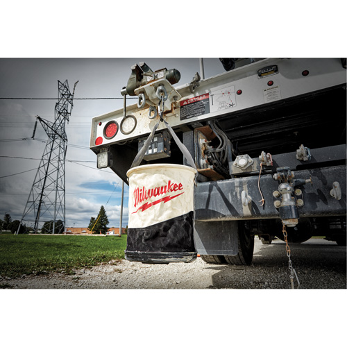 Seau &agrave; outils tout usage, 11-4/5" lo x 11-4/5" la x 14-3/5" h, Toile, Beige/Noir Nuna Depot Inc.