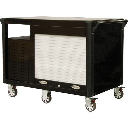 Industrial Cart, 12 Drawers, 31-5/8" L x 52-1/2" W x 40-1/4" H, Black/Orange Nuna Depot Inc.