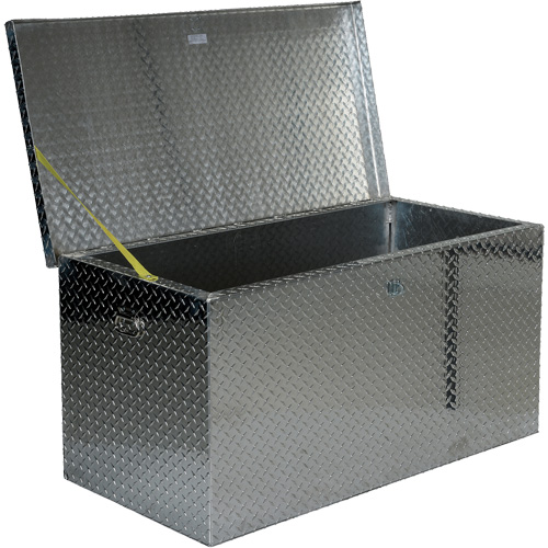 Aluminum Treadplate Portable Tool Box, 25-1/16" D x 49-1/4" W x 24" H, Silver Nuna Depot Inc.
