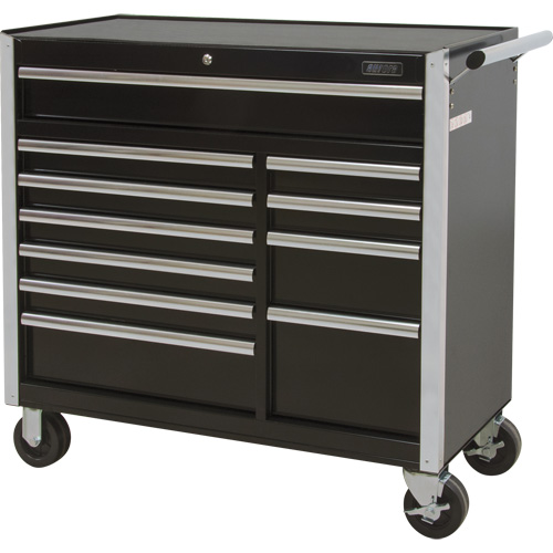 Industrial Tool Cart, 11 Drawers, 41" W x 18-3/4" D x 39-1/3" H, Black Nuna Depot Inc.