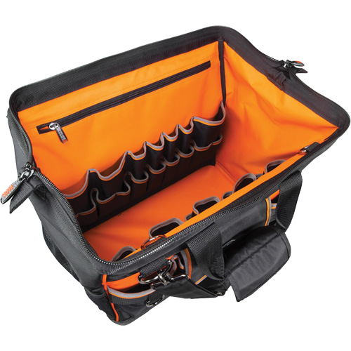 Sac &agrave; outils avec grande ouverture Tradesman Pro, Nylon balistique, 42 pochettes, Noir Nuna Depot Inc.