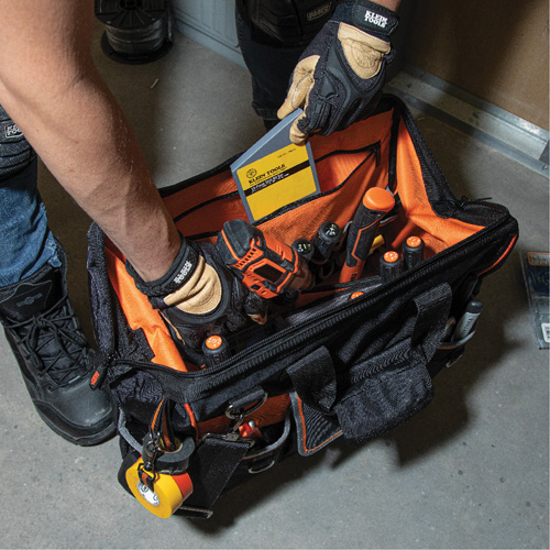 Sac &agrave; outils avec grande ouverture Tradesman Pro, Nylon balistique, 42 pochettes, Noir Nuna Depot Inc.