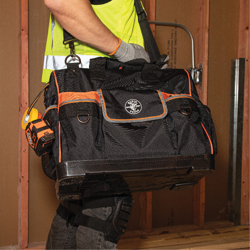 Sac &agrave; outils avec grande ouverture Tradesman Pro, Nylon balistique, 42 pochettes, Noir Nuna Depot Inc.