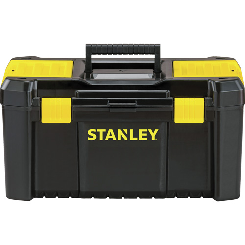 Coffre &agrave; outils avec plateau Essential, 19" la x 9-7/8" p x 9-3/4" h, Noir/Jaune Nuna Depot Inc.