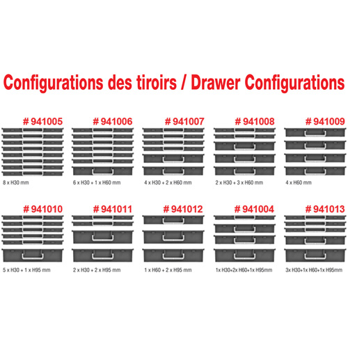 Coffre &agrave; outils mobile avec tiroirs, 4 tiroirs, 22-4/5" la x 15" p x 18" h, Noir Nuna Depot Inc.