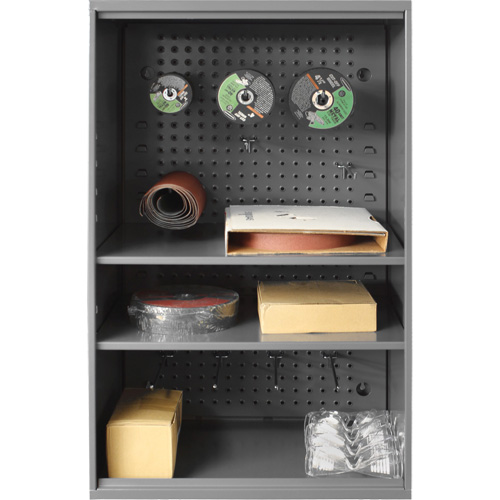 Armoire d'entreposage de produits abrasifs avec panneau perfor&eacute;, Acier, 19-7/8" x 14-1/4" x 32-3/4", Gris Nuna Depot Inc.