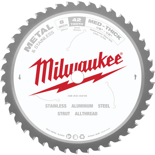 Endurance&reg; General Purpose Circular Saw Blade, 8", 42 Teeth, Metal Use Nuna Depot Inc.