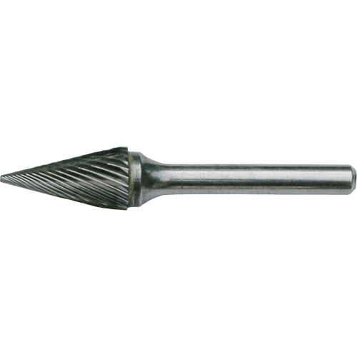 Solid Carbide Burrs - Pointed Cone Shape, SM-5, 1/2" Dia., 1/4" Shank, 7/8" Depth of Cut Nuna Depot Inc.