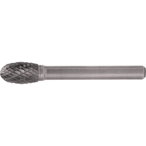 Solid Carbide Burrs - Oval Shape, SE-1, 1/4" Dia., 1/4" Shank, 3/8" Depth of Cut Nuna Depot Inc.