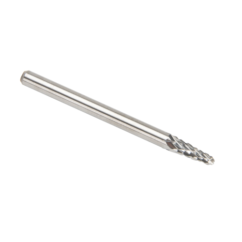 Solid Carbide Burrs - Taper Shape Radius End 14°, 1/8" Shank Nuna Depot Inc.