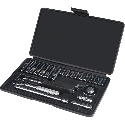 Socket Set, 22 Pcs, 1/4" Drive Size, Deep Nuna Depot Inc.