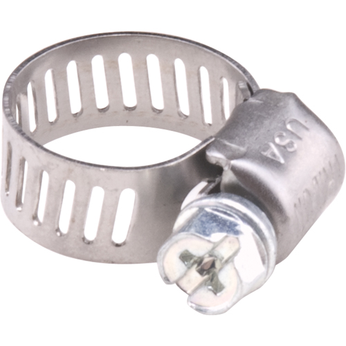 Hose Clamps - Stainless Steel Band & Zinc Plated Screw, Min Dia. 1/5", Max Dia. 5/8" Nuna Depot Inc.