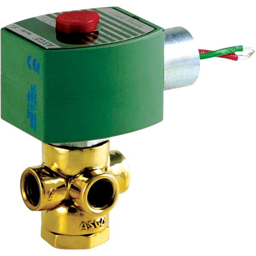 3-Way Direct Acting Universal Solenoid Valves, 1/4" Pipe, 50 psi Nuna Depot Inc.