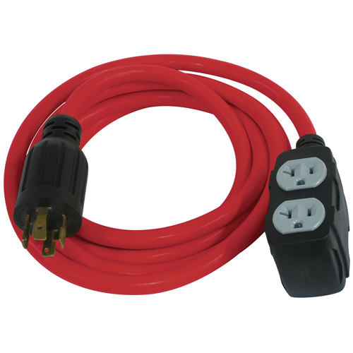 Rallonge pour g&eacute;n&eacute;ratrice, SJTW, AWG 12/3, 30 A, 4 prise(s), 10' Nuna Depot Inc.
