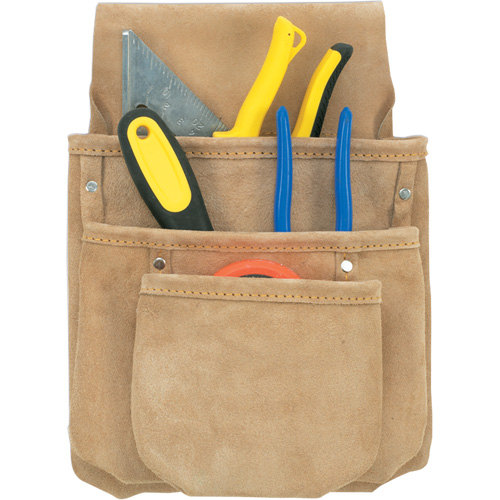 Drywall Tool Pouch, Multiple Tool Holder, Leather, 3 Pockets Nuna Depot Inc.