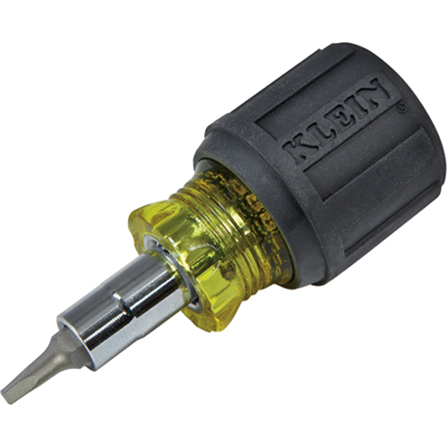 Stubby Multi-Bit Screw Driver With Sq.Recess, 3-1/5" L, Cushion Grip Handle Nuna Depot Inc.