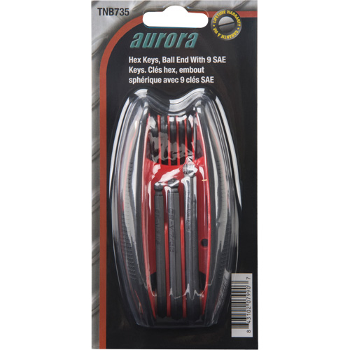 Jeu de cl&eacute;s hexagonales &agrave; bout sph&eacute;riques repliables, 9 mcx, Imp&eacute;rial Nuna Depot Inc.
