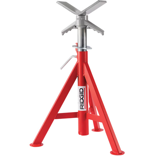 Supports de tuyaux abaiss&eacute; en V no VJ-98, 51-96 cm R&eacute;glage de la hauteur, 12" Capacit&eacute; max. de tuyau, 2500 lb Capacit&eacute; de charge max. Nuna Depot Inc.