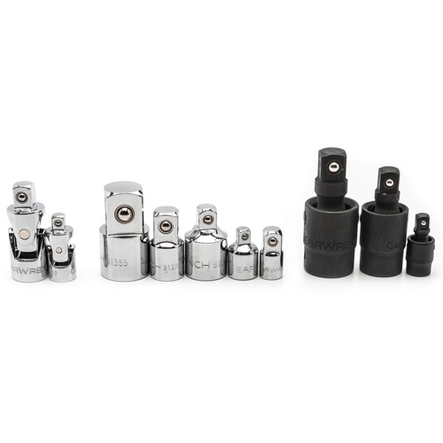 Jeu de douilles &agrave; joints et d'adaptateurs de douilles universelles 1/4", 3/8" et 1/2" &agrave; 10 pi&egrave;ces Nuna Depot Inc.