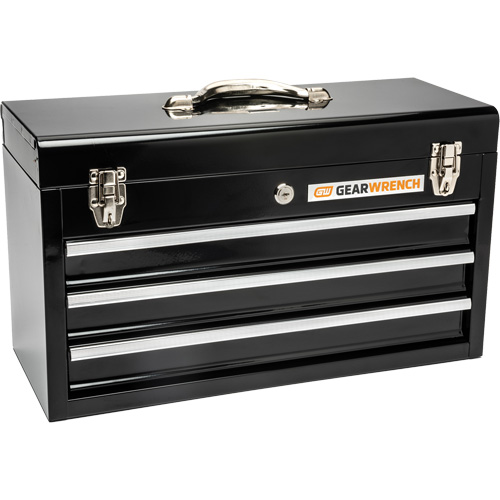 Boîte &agrave; outils portative, 20" la, 3 tiroirs, Noir Nuna Depot Inc.